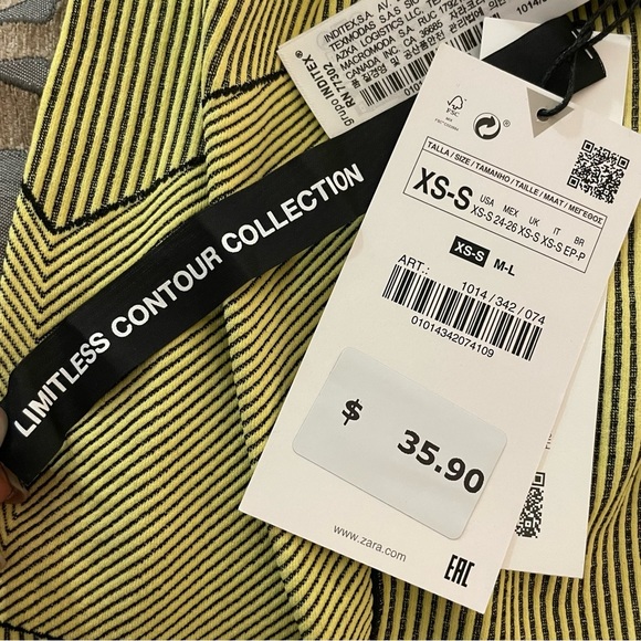 NWT Zara Seamless Jacqaurd Midi Dress Green XS-S - Picture 7 of 7